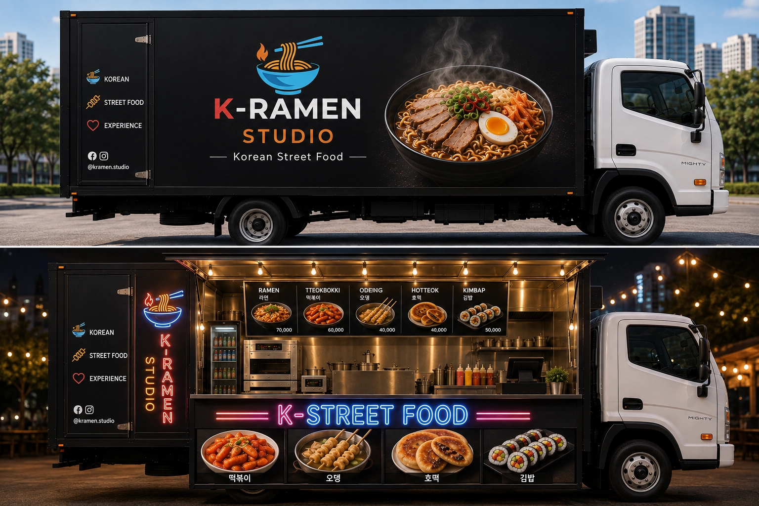 MIDNIGHT BLACK K-Food Truck exterior design