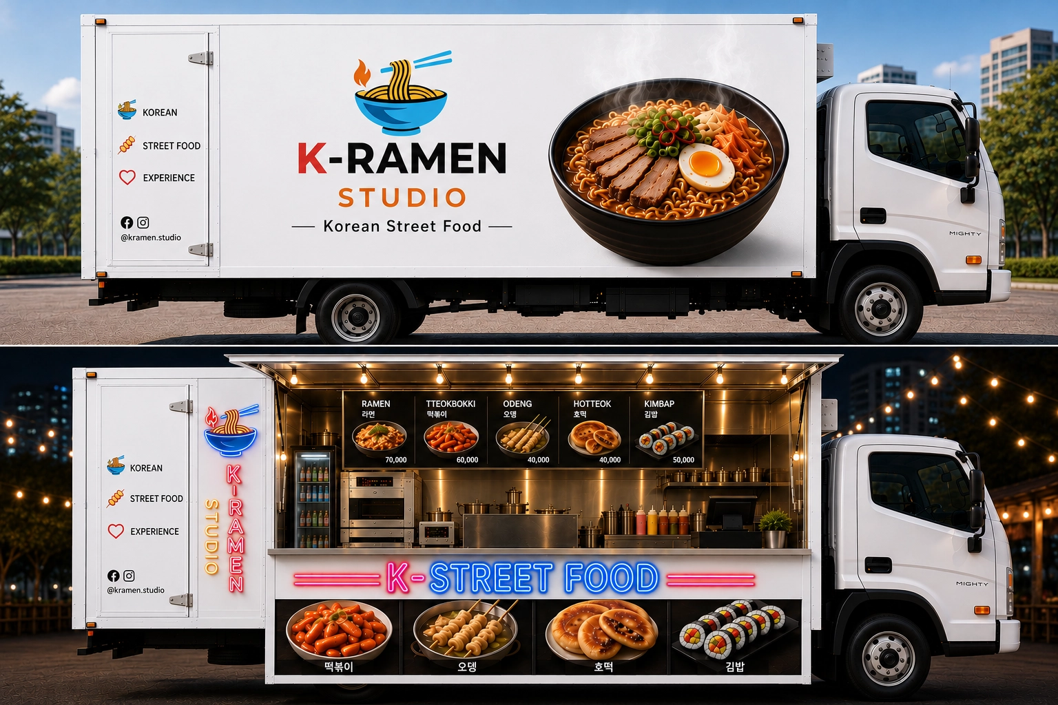 WARM IVORY K-Food Truck exterior design