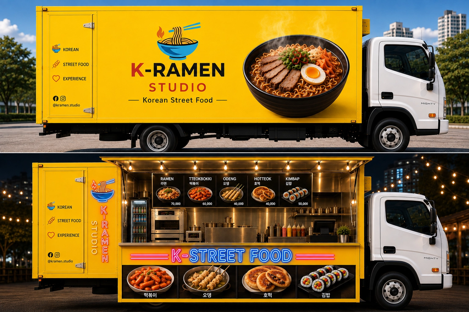 SUN YELLOW K-Food Truck exterior design